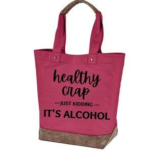 Healthy crap quality canvas tote bag by Authentic pigment